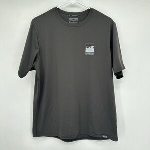 Patagonia Men's Gray Performance Graphic T-Shirt Size M Outdoor Tech Tee Gorp